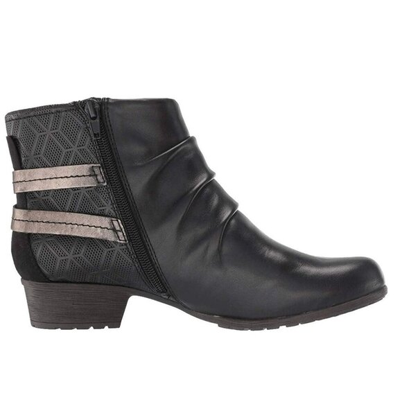 Rockport Shoes - Rockport Cobb Hill Gratasha Black Leather Ankle Boots 9